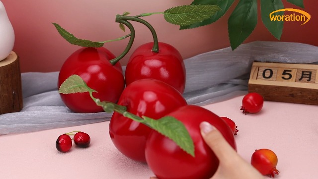 Amazon.com: Woration Oversize Red Artificial Large Cherry Fake